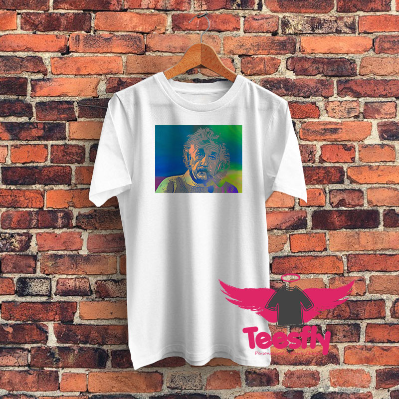 Albert Einstein Smoking Geeky Inventor Graphic T Shirt