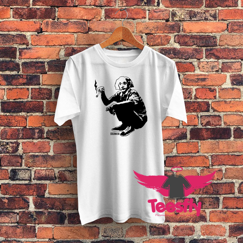 Albert Einstein Smoking Graphic T Shirt