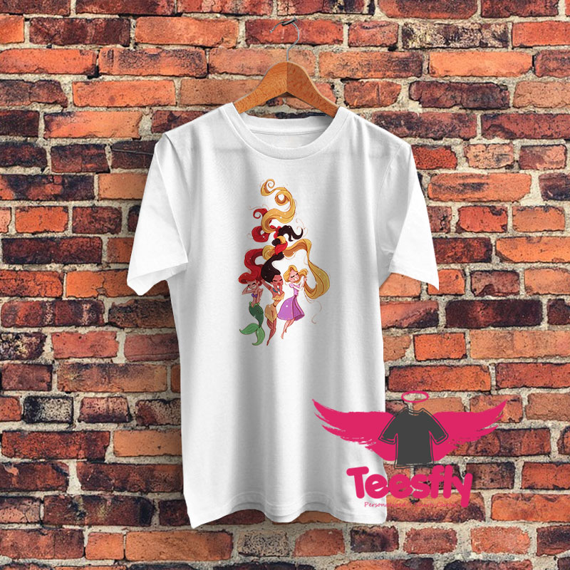 Ariel Rapunzel and Pocahontas Disney Princess Graphic T Shirt