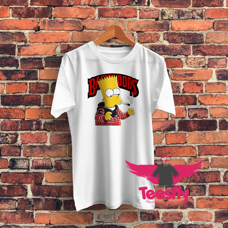 Backwoods Bart Simpson Smoking Graphic T Shirt