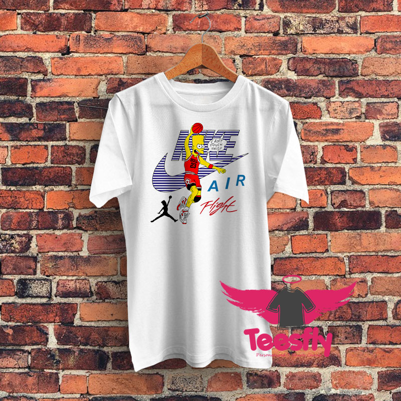 Bart Simpson Nike Air Flight Funny Graphic T Shirt