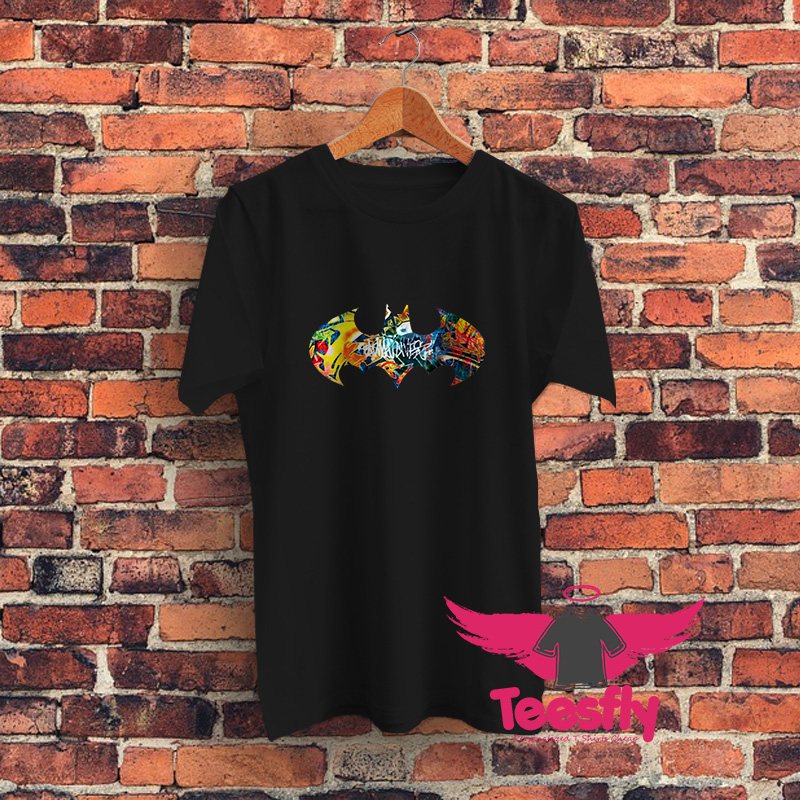 Batman Neon Logo Graphic T Shirt