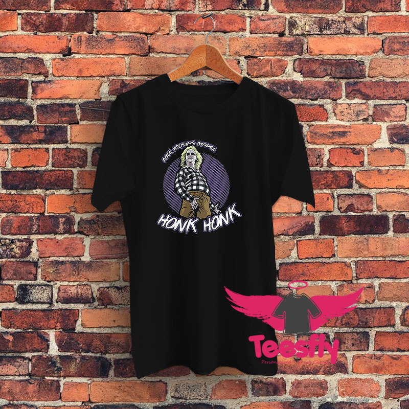 Beetlejuice Honk Slogan Graphic T Shirt