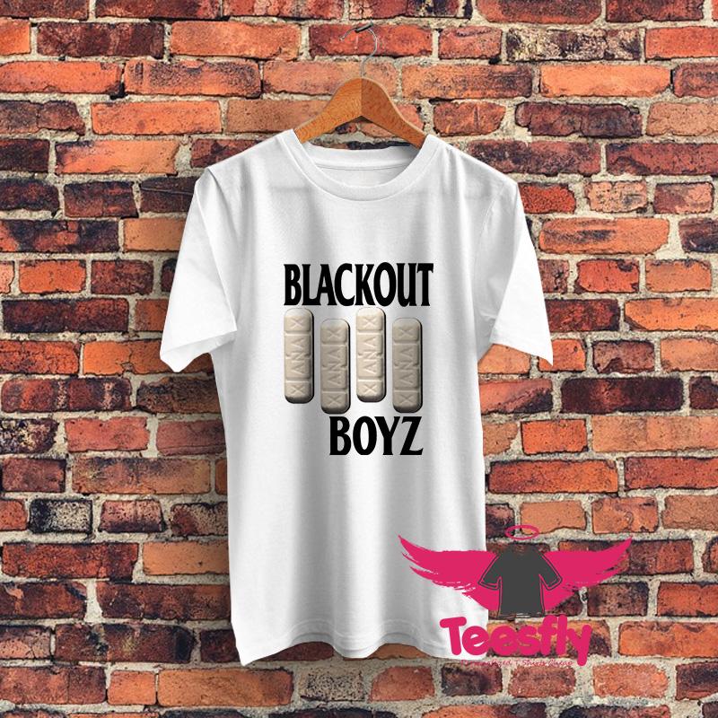 Blackout Boyz White Graphic T Shirt