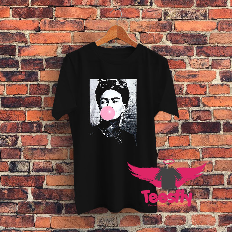 Frida Kahlo Bubble Gum Graphic T Shirt