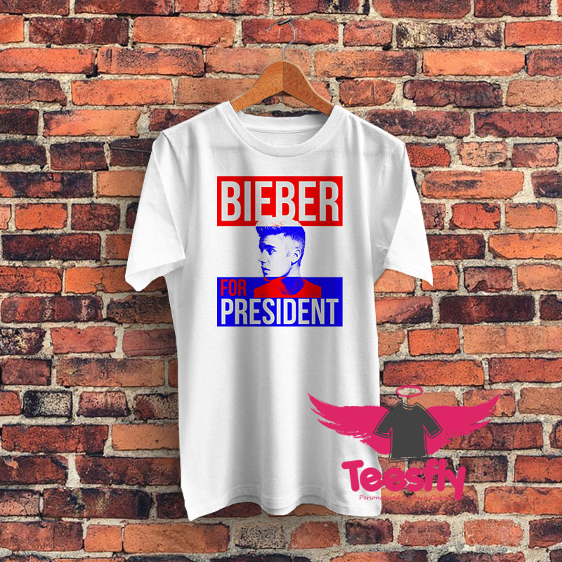 Justin Bieber For President Graphic T Shirt