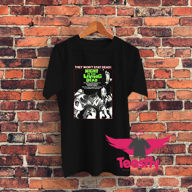 Night of the Living Dead Classic Horror Graphic T Shirt