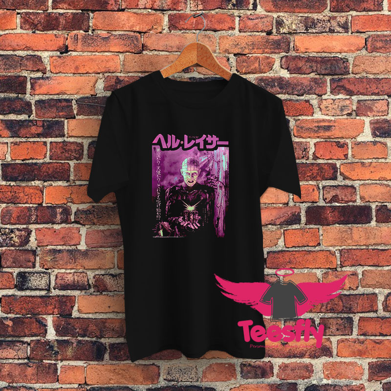 Pink Hellraiser Japanese Horror Movie Graphic T Shirt