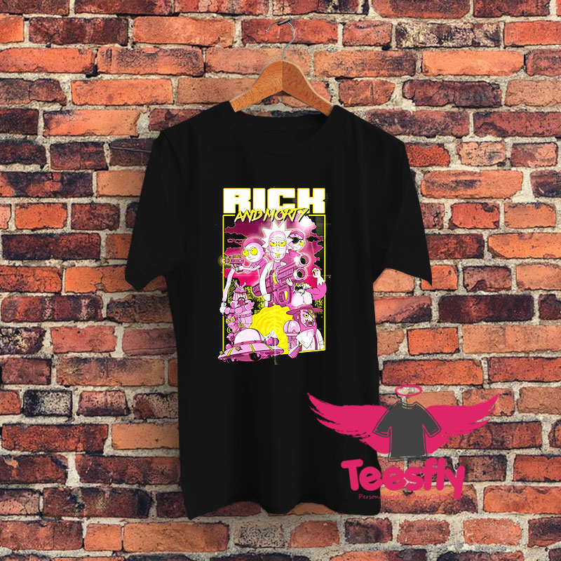 Rick And Morty Action Movie Poster Graphic T Shirt