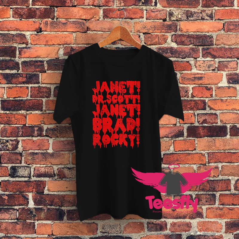 Rocky Horror Janet Brad Graphic T Shirt