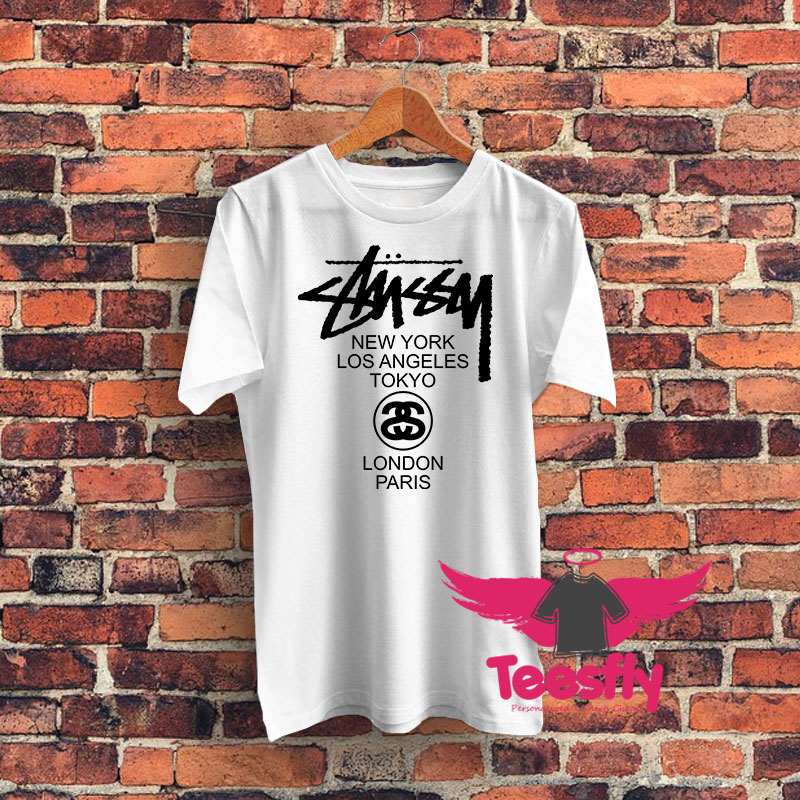 Stussy World Tour Graphic T Shirt