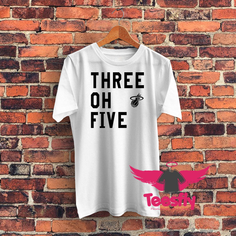 Three Oh Five Miami Heat Graphic T Shirt