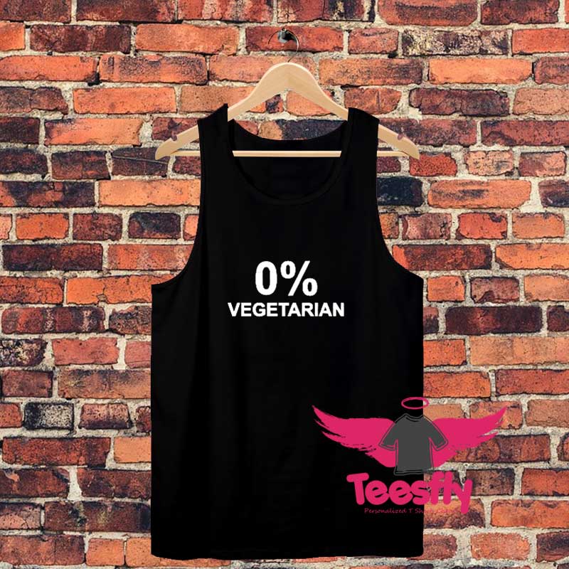 0 Zero Percent Vegetarian Cool Unisex Tank Top