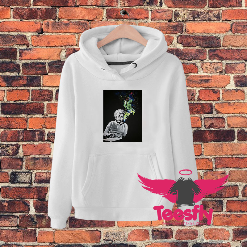 Albert Einstein Smoking Colors Hoodie