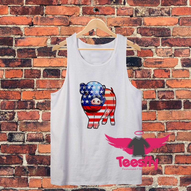 American Flag Pig Farm Unisex Tank Top