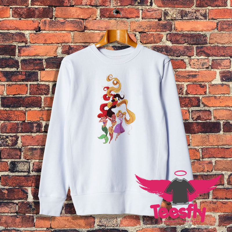 Ariel Rapunzel and Pocahontas Disney Princess Sweatshirt