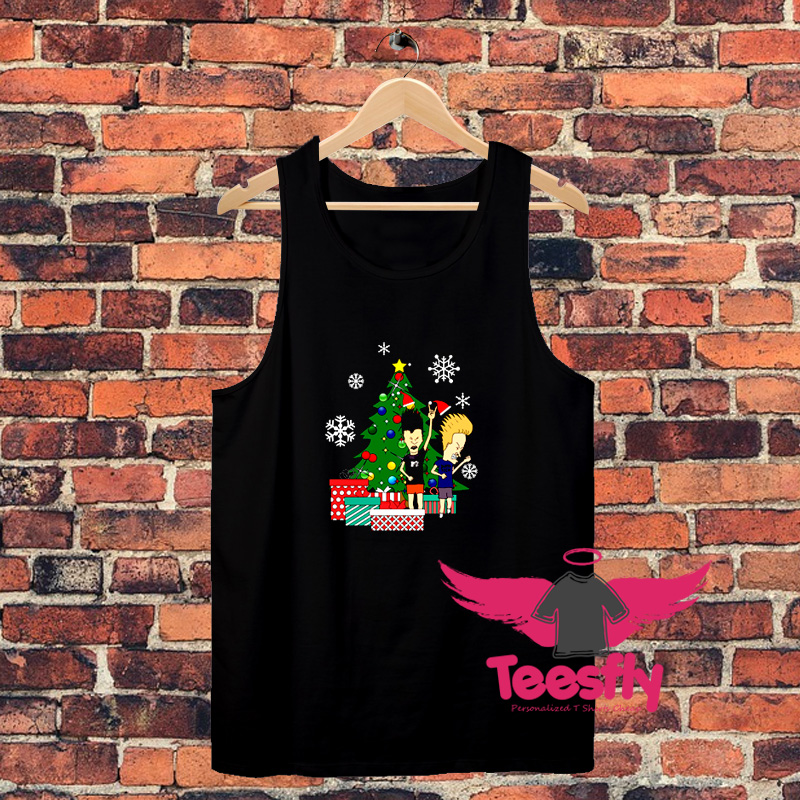 Beavis And Butthead Around The Christmas Tree Unisex Tank Top