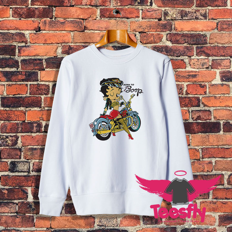 Betty Boop Biker Cartoon Sweatshirt