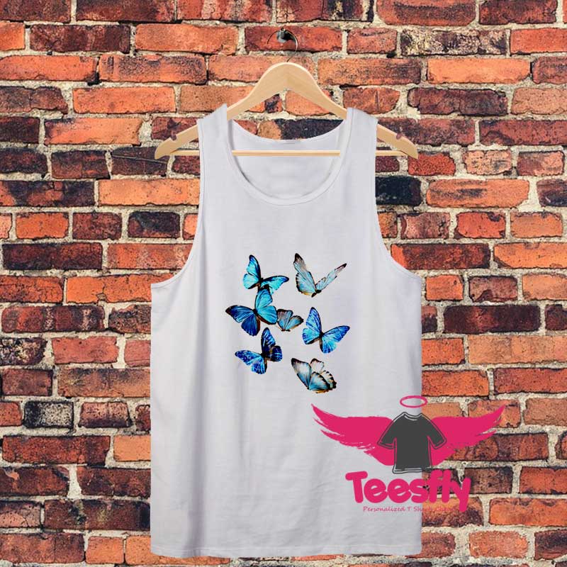 Blue Morpho Butterfly Unisex Tank Top