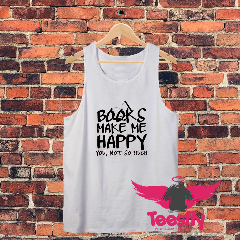 Books Make Me Happy Unisex Tank Top