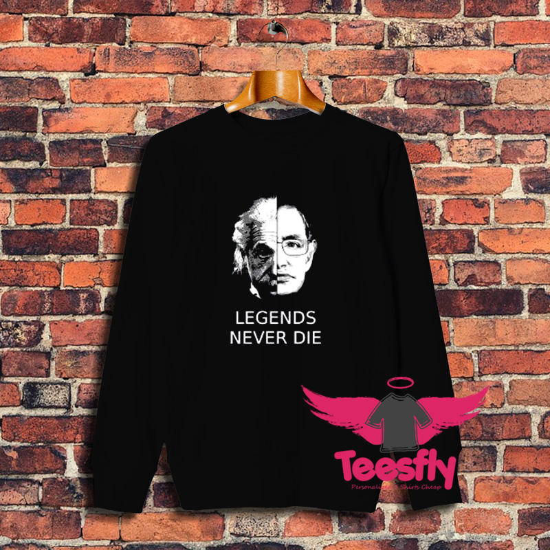 Cute Albert Einstein Stephen Hawking Face Sweatshirt