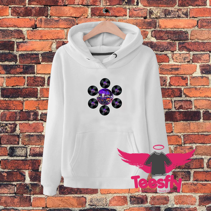 Disco Record Flower Hoodie