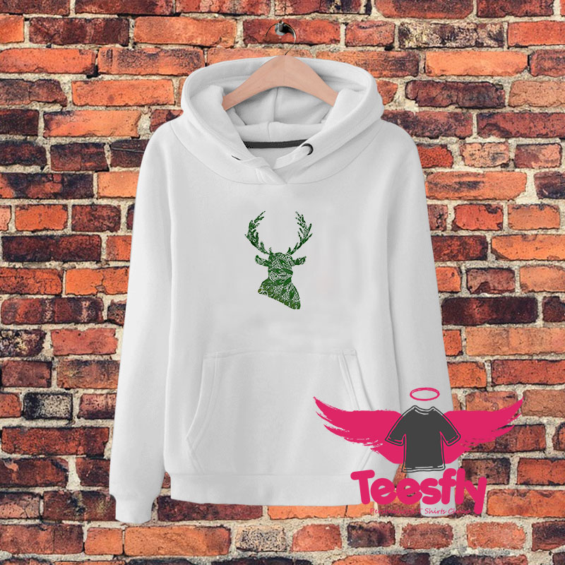 Green Mandala Deer Hoodie