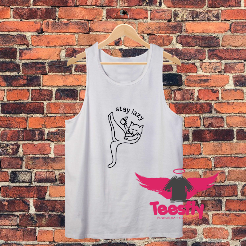 Lazy Cat Drink Coeeq Unisex Tank Top