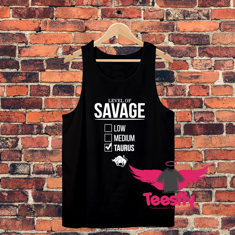 Level Of Savage Taurus Unisex Tank Top