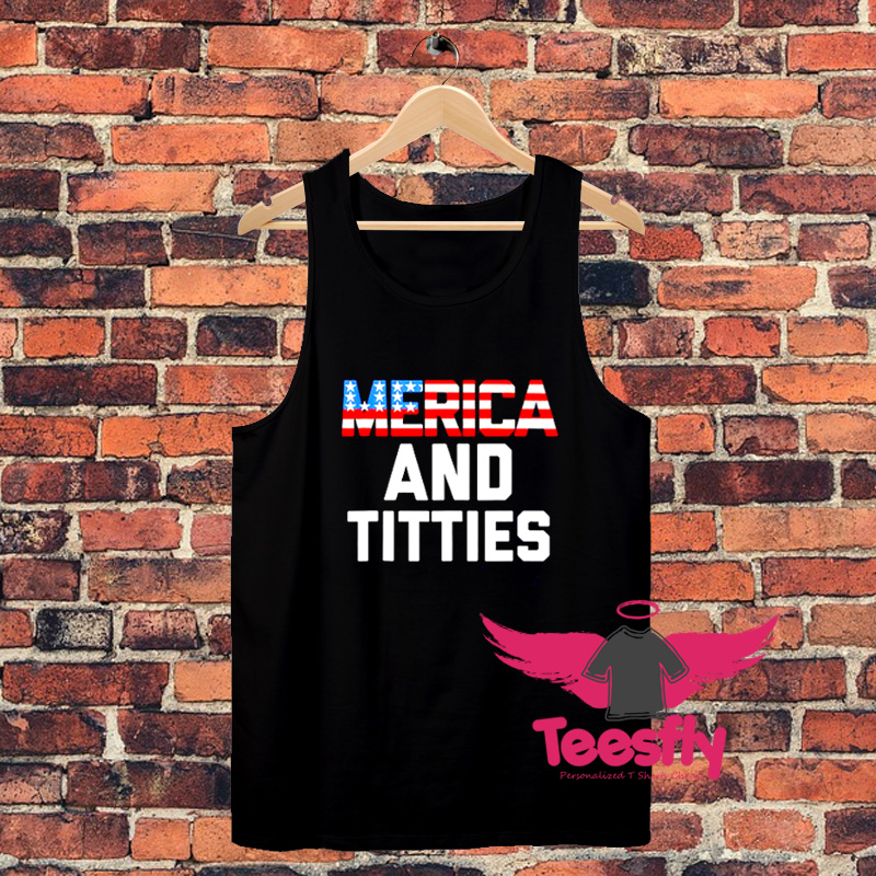 Merica And Titties American Flagmkk Unisex Tank Top