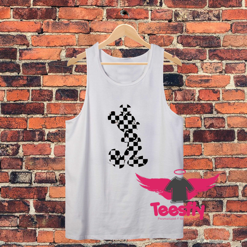 Mickey Mouse Checkered Pattern Unisex Tank Top