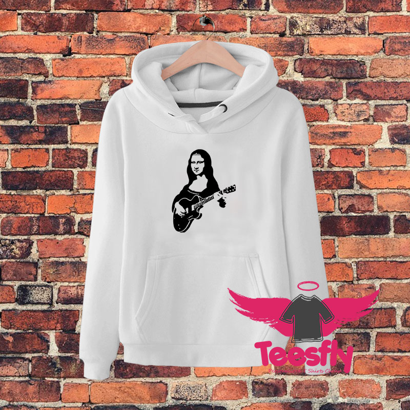 Mona lisa with a guitar Hoodie