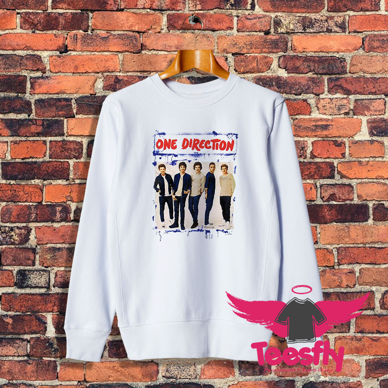 One Direction Spray Paint Blue Sweatshirt