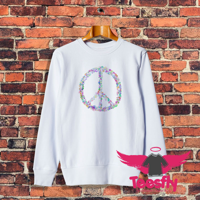 Peace Flower Power Sign Sweatshirt