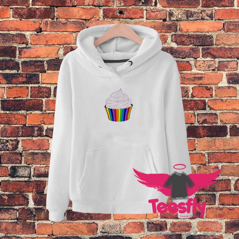 Rainbow Cupcake with Pink Frosting Hoodie