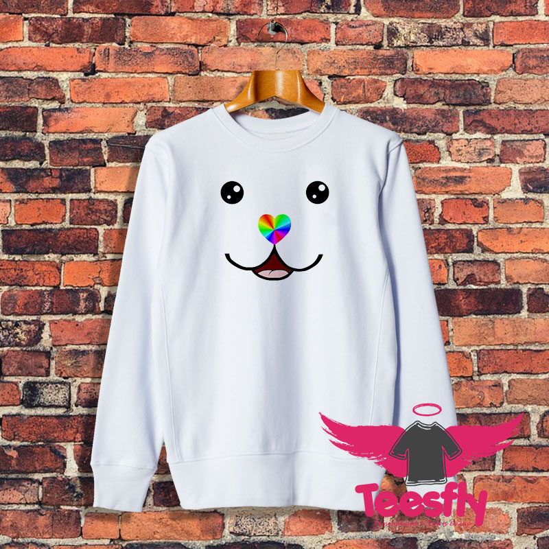 Smiling Pet with Heart Nose Sweatshirt