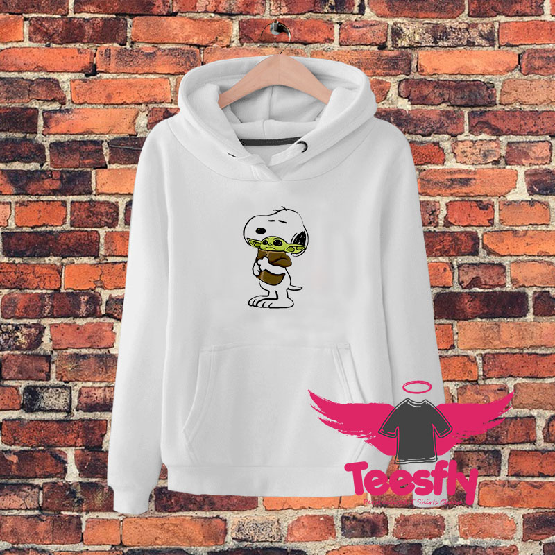 Snoopy Hugging Baby Yoda Star Wars Hoodie