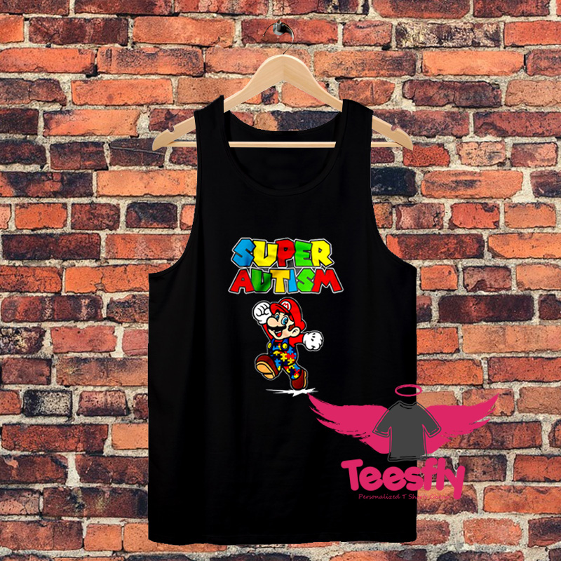 Super Autism Super Mario Unisex Tank Top