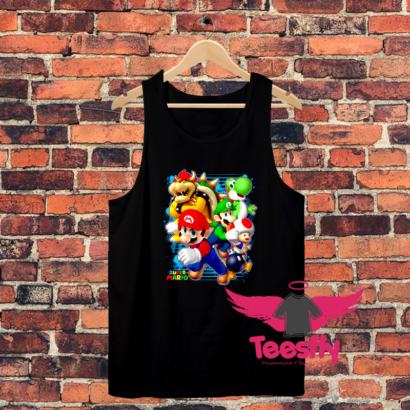 Super Mario Luigi Bowser Spray Paint Unisex Tank Top