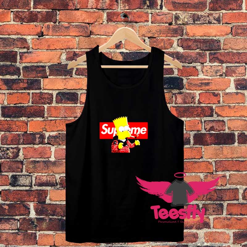 Supreme Smoking Bart The Simpsons Unisex Tank Top