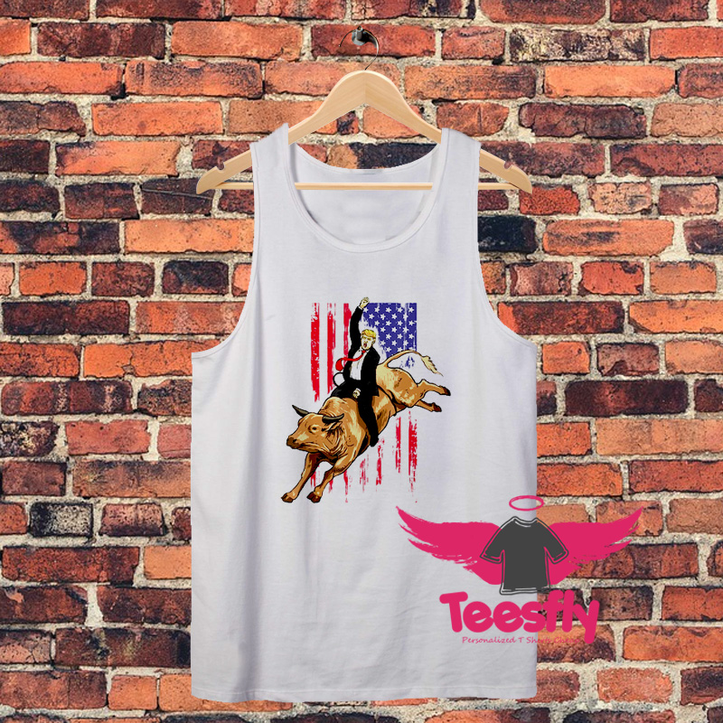 Trump Rodeo Bull Rider Patriotic Unisex Tank Top