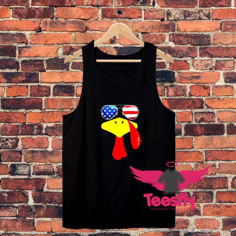 Turkey Face Thanksgiving Gobble Day Unisex Tank Top