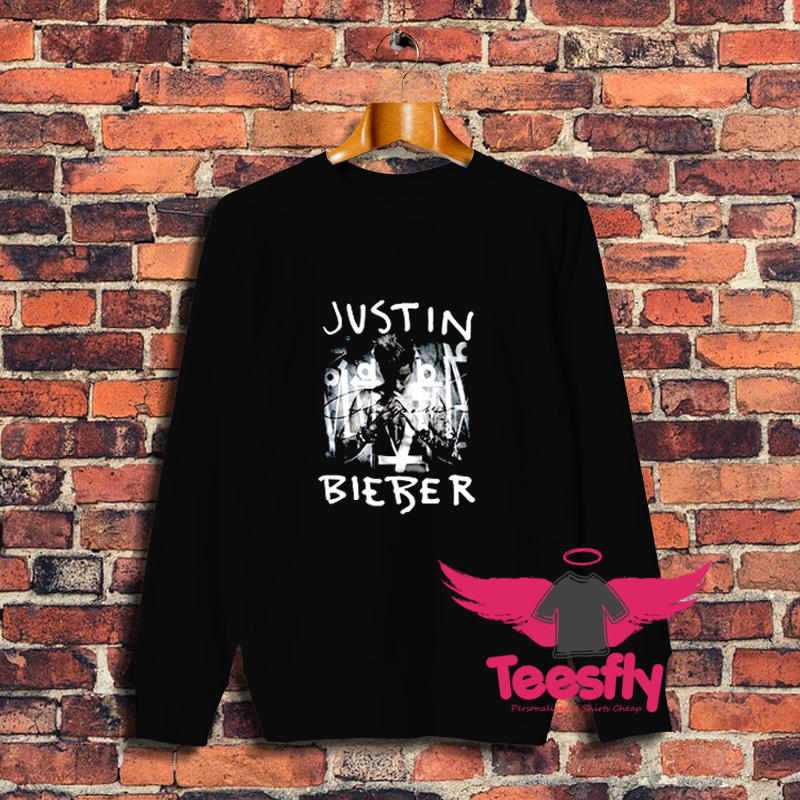 Album Cover Juniors Justin Bieber Sweatshirt