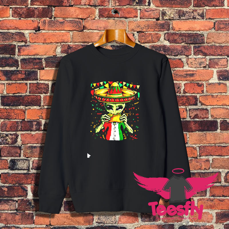 Alien Eating Taco Sweatshirt 1