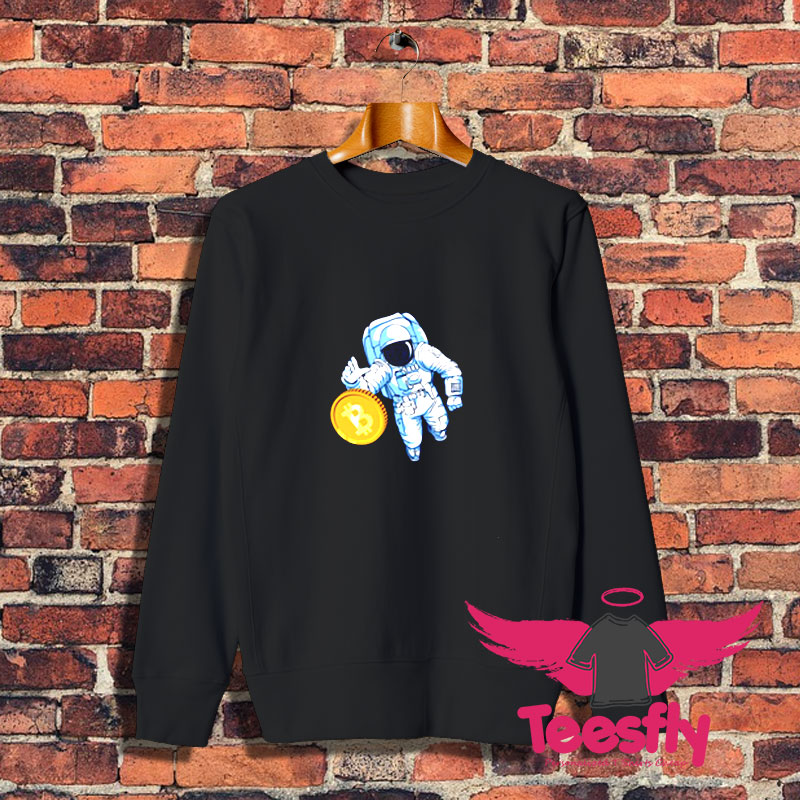 Astronaut Bitcoin Trader Crypto Asset Sweatshirt 1