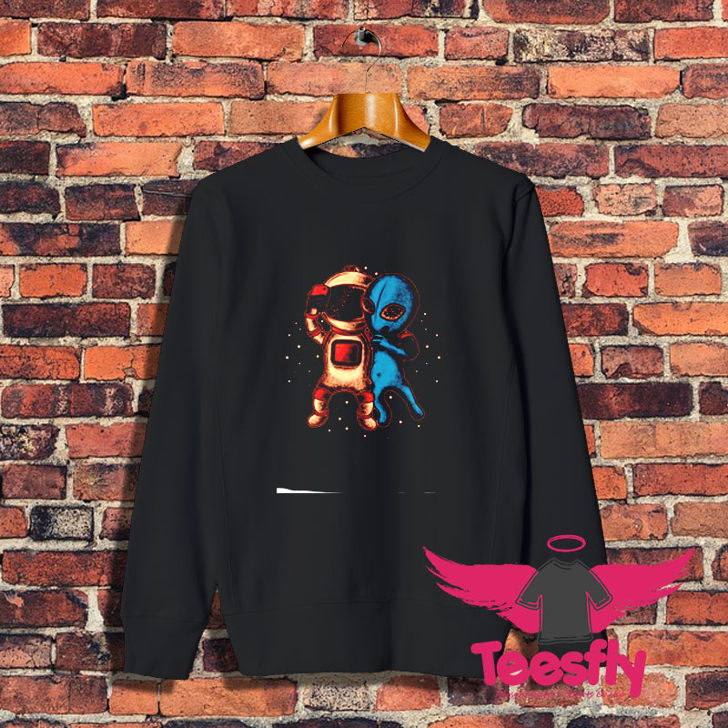 Astronaut Selfie Cute Sweatshirt 1