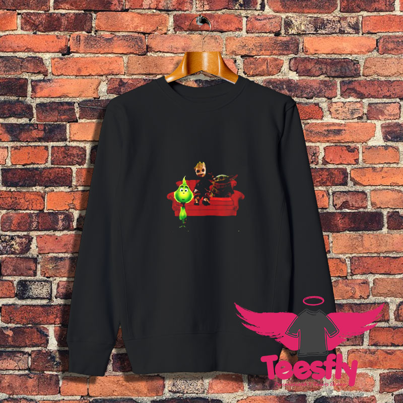 Baby Friends Baby Yoda Baby Groot And Baby Grinch Sweatshirt 1