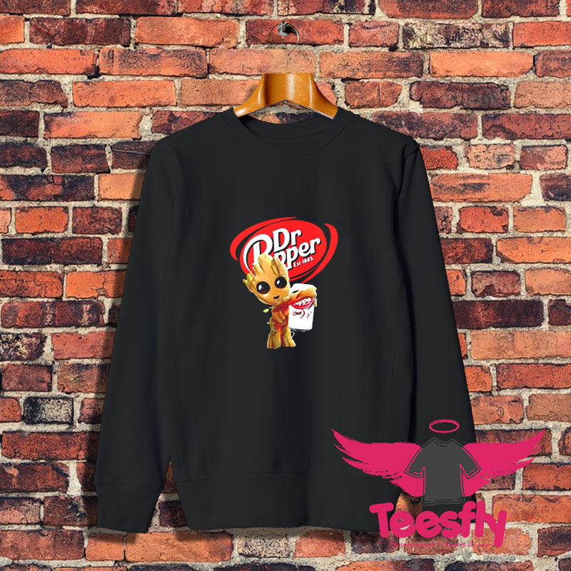 Baby Groot Dr Pepper Guardians Galaxy Sweatshirt 1