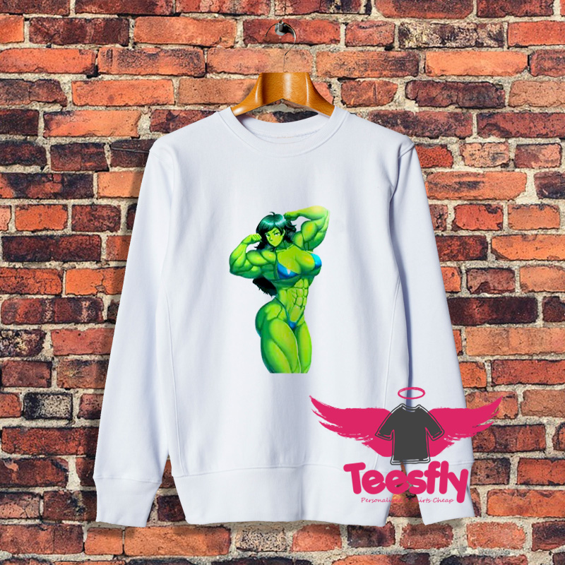 Cheap She Hulk Sexy Gym Pose Sweatshirt