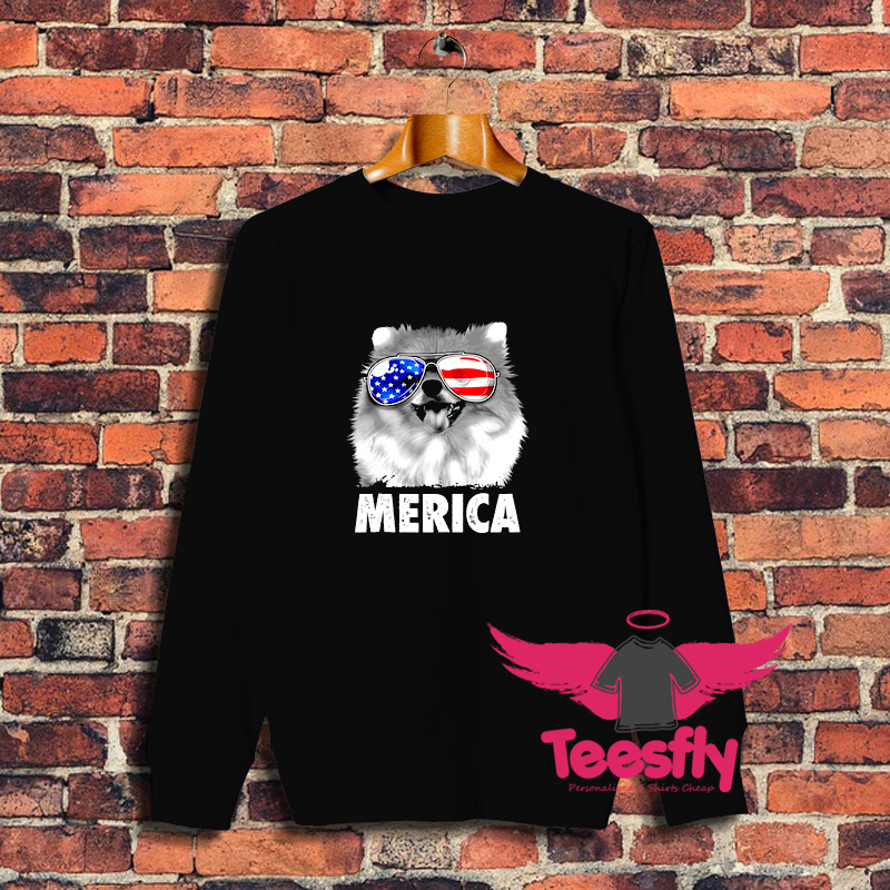 Classic Pomeranian 4Th Of July Merica Sweatshirt